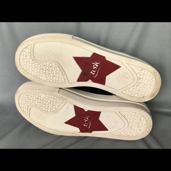 Women’s Ash Joe Chain-Link Platform Black Leather Slip On Sneakers Sz US 8 - Picture 4 of 4